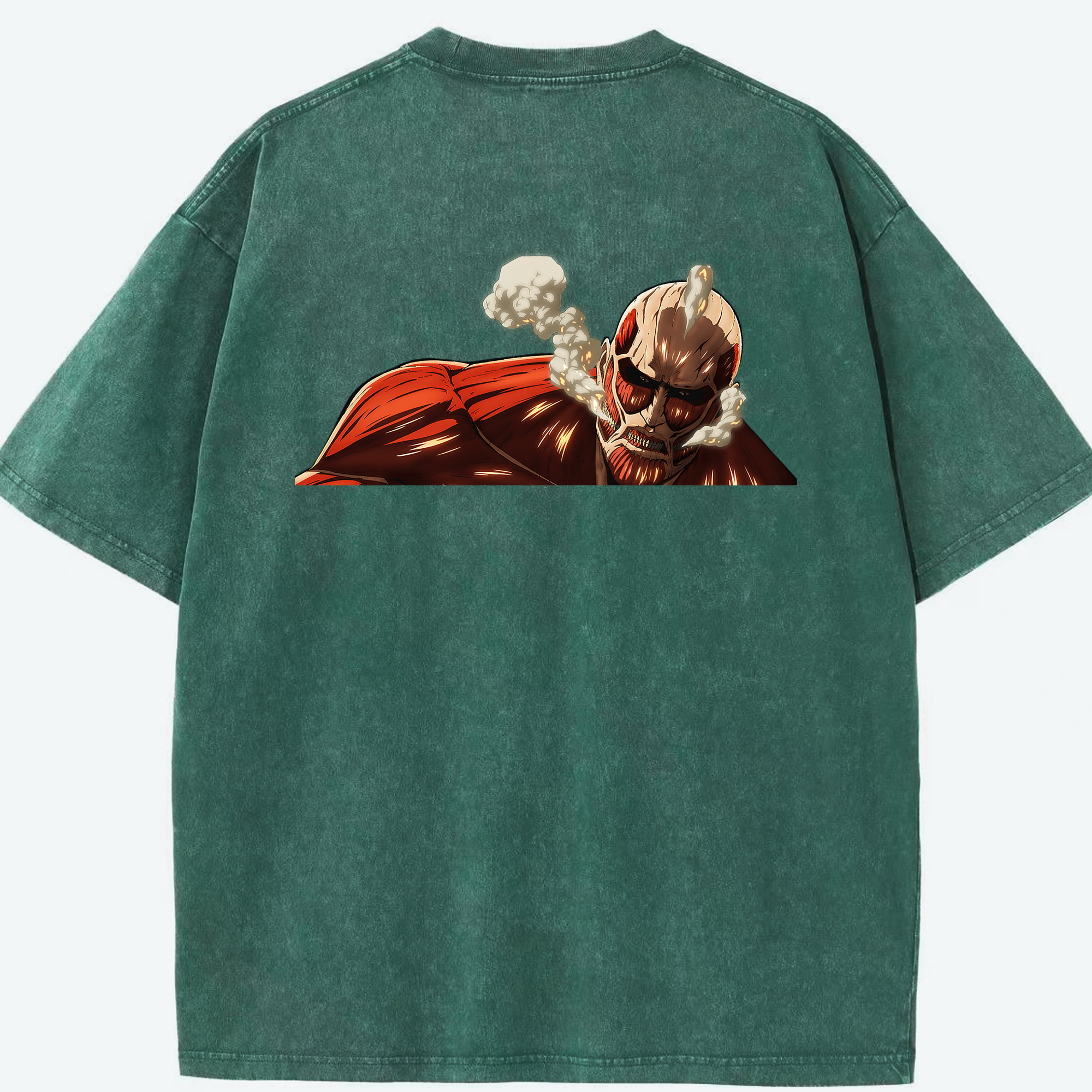 （画像用） 進撃の巨人 Attack on Titan 綿100% ヴィンテージ風 半袖Tシャツ（背面プリント）